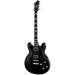 Hagstrom Viking Deluxe Baritone Semi-Hollow Guitar in Black Gloss (HSVIDLXBARIBLK) - Gsus4