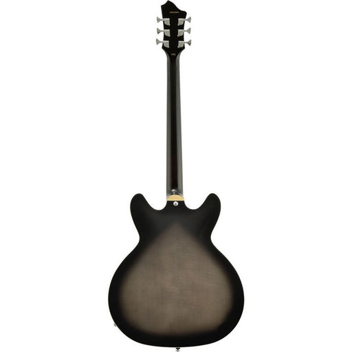 Hagstrom Viking Deluxe Baritone Semi-Hollow Guitar in Cosmic Black Burst Gloss (HSVIDLXBARICBB) - Gsus4