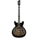 Hagstrom Viking Deluxe Baritone Semi-Hollow Guitar in Cosmic Black Burst Gloss (HSVIDLXBARICBB) - Gsus4