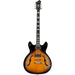 Hagstrom Viking Deluxe Baritone Semi-Hollow Guitar in Tobacco Sunburst Gloss (HSVIDLXBARITSB) - Gsus4