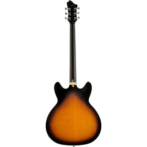 Hagstrom Viking Deluxe Baritone Semi-Hollow Guitar in Tobacco Sunburst Gloss (HSVIDLXBARITSB) - Gsus4