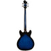Hagstrom Viking Semi-Hollow Bass Guitar in Dark Baltic Sea Burst Gloss (HSVIKBDBS) - Gsus4