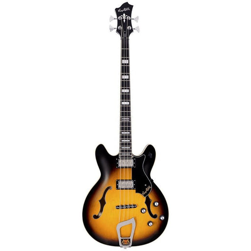 Hagstrom Viking Semi-Hollow Bass Guitar in Tobacco Sunburst Gloss (HSVIKBTSB) - Gsus4