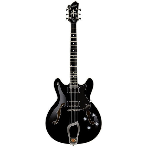 Hagstrom Viking Semi-Hollow Guitar in Black Gloss (HSVIKBLK) - Gsus4
