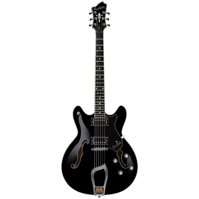 Hagstrom Viking Semi-Hollow Guitar in Black Gloss (HSVIKBLK) - Gsus4
