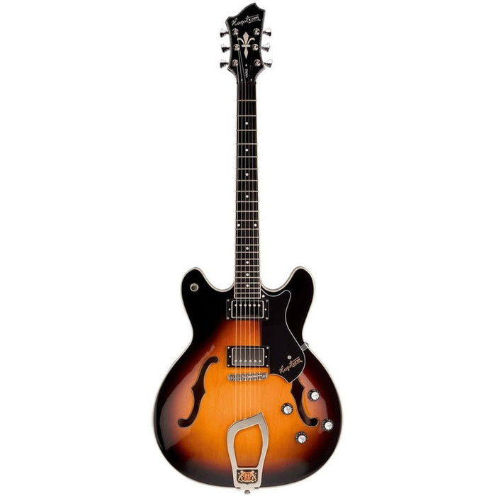 Hagstrom Viking Semi-Hollow Guitar in Tobacco Sunburst Gloss (HSVIKTSB) - Gsus4