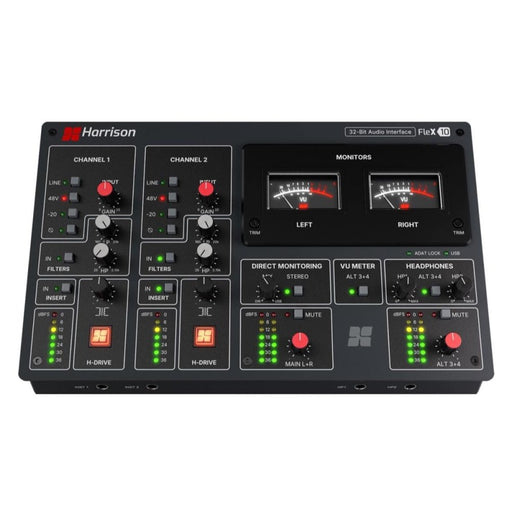 Harrison FLEX-10 10-In / 12-Out USB-C 32-Bit Audio Interface w/ ADAT (PRE-ORDER, Ships in September 2026) (SS-FLEX10) - Gsus4