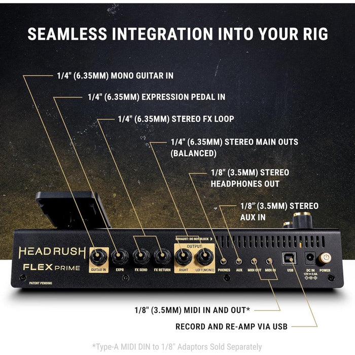 Headrush | FLEX PRIME | Compact Multi FX Processor | w/ 4" Touchscreen & WiFi / Bluetooth (11/FLEX) - Gsus4