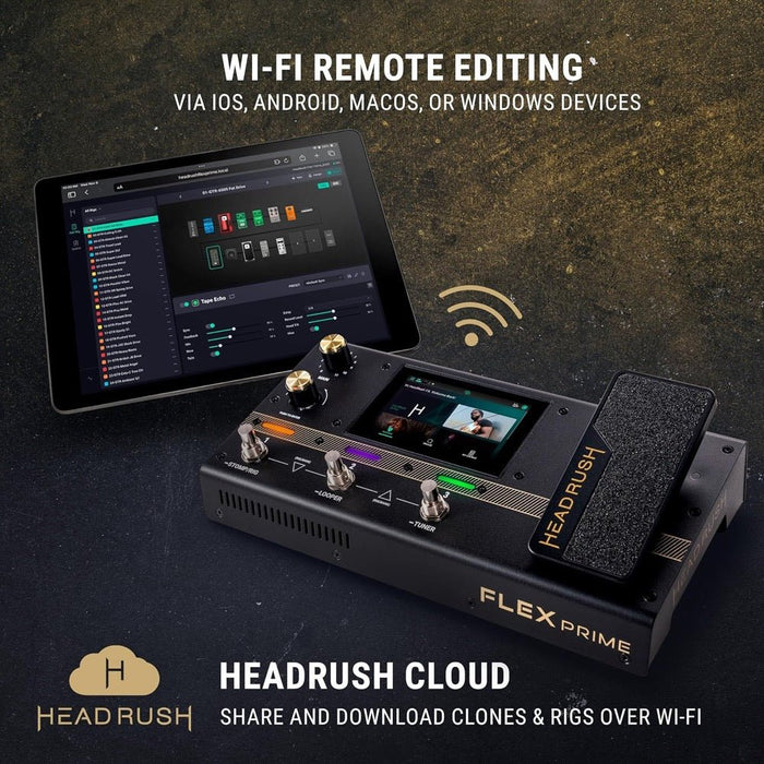 Headrush | FLEX PRIME | Compact Multi FX Processor | w/ 4" Touchscreen & WiFi / Bluetooth (11/FLEX) - Gsus4