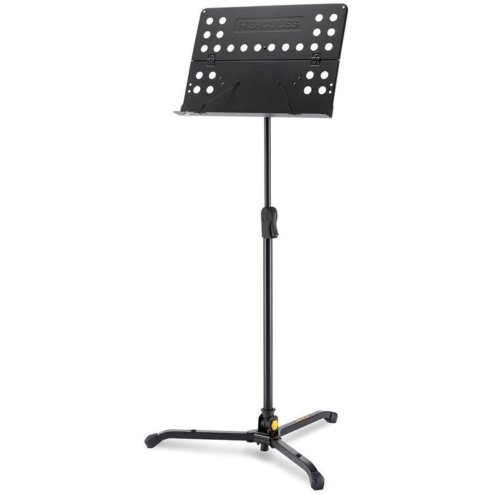 Hercules | BS311B | Tripod Orchestra Music Stand | w/ Perforated Foldable Desk (05/BS311B) - Gsus4