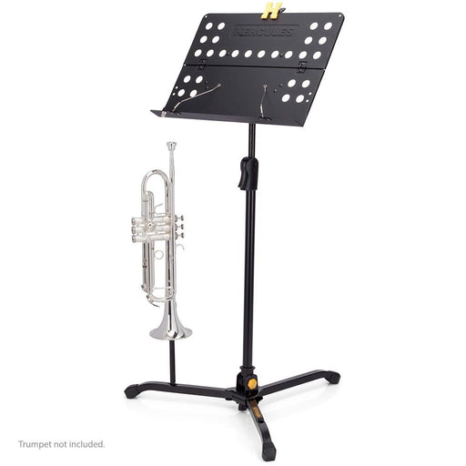 Hercules | BS311B | Tripod Orchestra Music Stand | w/ Perforated Foldable Desk (05/BS311B) - Gsus4