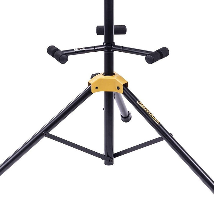 Hercules | GS432B Plus | Triple Guitar Stand | w/ Auto Grip System & Foldable Backrest (05/GS432BPLUS) - Gsus4