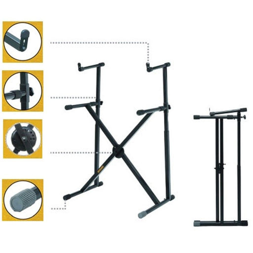 Hercules | KS210B | 2 Tier Keyboard Stand | w/ EZ - LOK Double - X (05/KS210B) - Gsus4