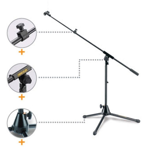 Hercules | MS540B | Short Mic Stand w/ Boom & EZ Clutch (05/MS540B) - Gsus4
