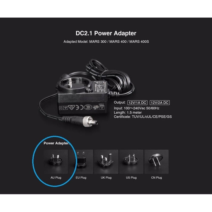 Hollyland 12V 2A DC Adapter Power Supply for Mars 400S Pro (HL9802F) - Gsus4
