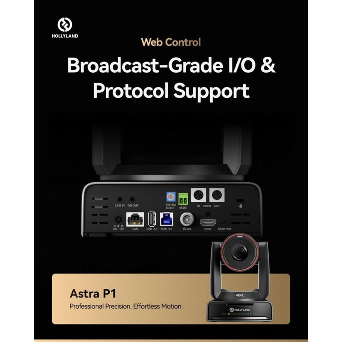 Hollyland | Astra P1 | UHD 4K NDI PTZ Camera w/ 30x Optical Zoom (HL-AstraP1) - Gsus4