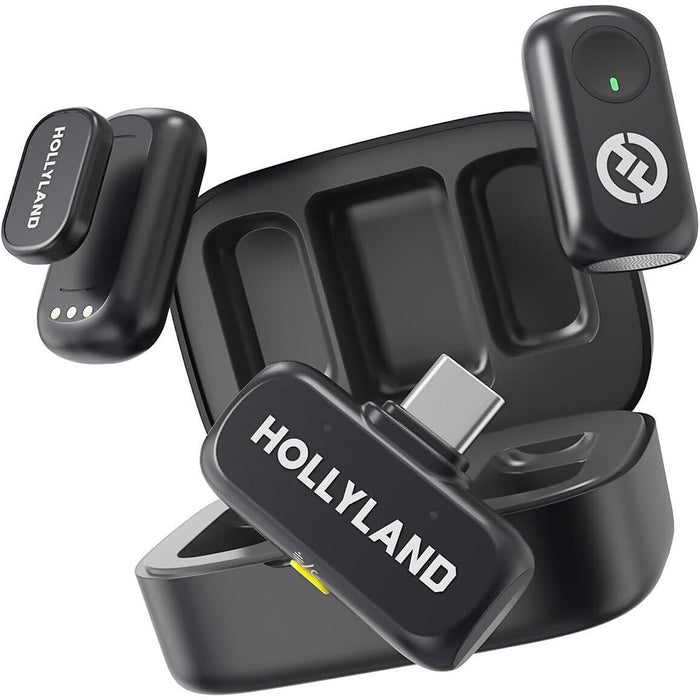 Hollyland | Lark A1 Duo | Wireless Microphone Set w/ Charging Case & USB - C Connector (LARK - A1 - DuoC) - Gsus4