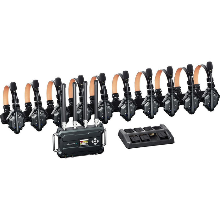 Hollyland Solidcom C1 Pro Roaming Hub 10S Full - Duplex Wireless Intercom System with 10 Single - Ear He (SolidcomRoaming - 10S) - Gsus4