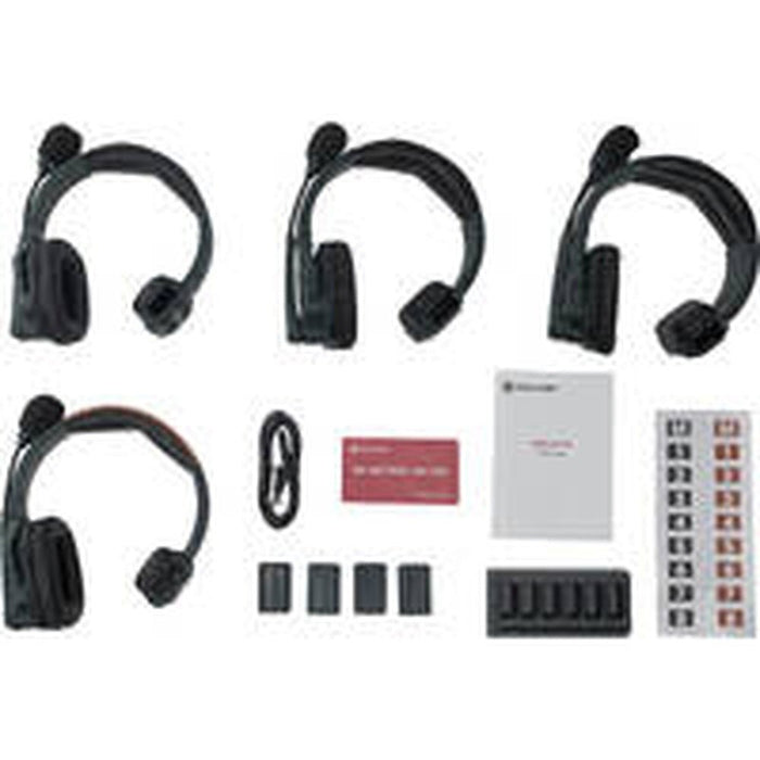 Hollyland Solidcom SE Global 4S 4 - Person Full - Duplex Single - Ear Noise - Canceling Headset Intercom Sys (HL - SolidcomSE4SGlobal) - Gsus4