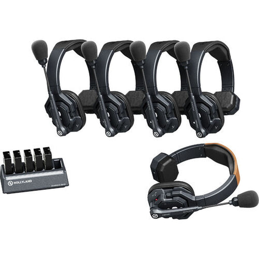 Hollyland Solidcom SE Global 5S 5 - Person Full - Duplex Single - Ear Noise - Canceling Headset Intercom Sys (HL - SolidcomSE5SGlobal) - Gsus4