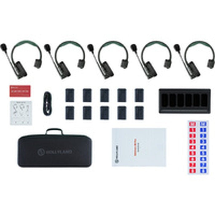Hollyland Solidcom SE Pro 1.9GHz Wireless Intercom Kit with 5 Headsets (HL - SOLIDCOMSEPRO - 5S) - Gsus4
