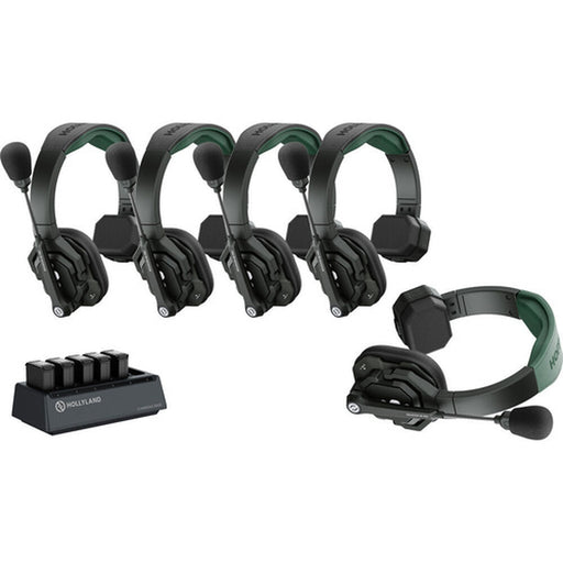 Hollyland Solidcom SE Pro 1.9GHz Wireless Intercom Kit with 5 Headsets (HL - SOLIDCOMSEPRO - 5S) - Gsus4
