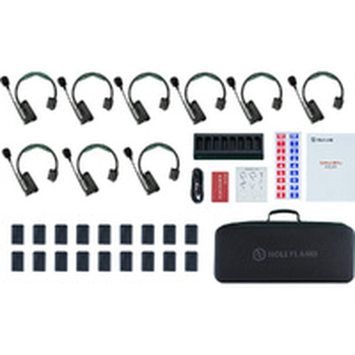 Hollyland Solidcom SE Pro 1.9GHz Wireless Intercom Kit with 9 Headsets (HL - SOLIDCOMSEPRO - 9S) - Gsus4