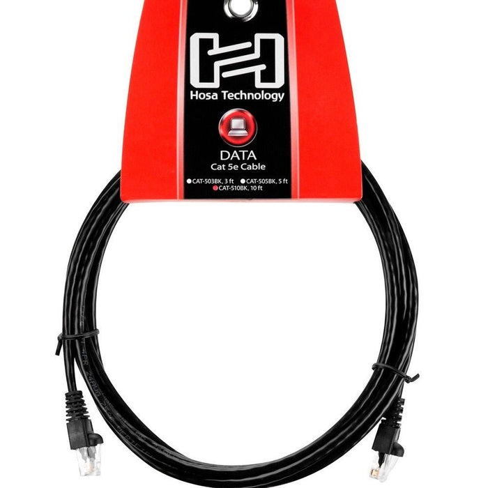 Hosa CAT-510BK 8P8C to Same Cat 5e Cable (10ft) (HOS-CAT510BK) - Gsus4