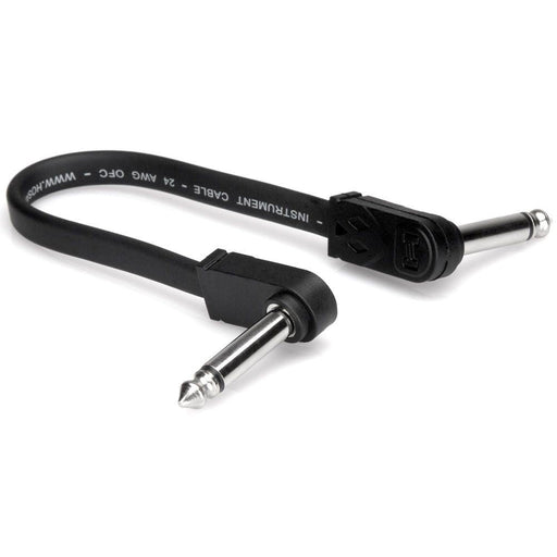 Hosa CFP-106 Molded Low Profile Right-Angle to Same Flat Guitar Patch Cable (6in) (HOS-CFP106) - Gsus4