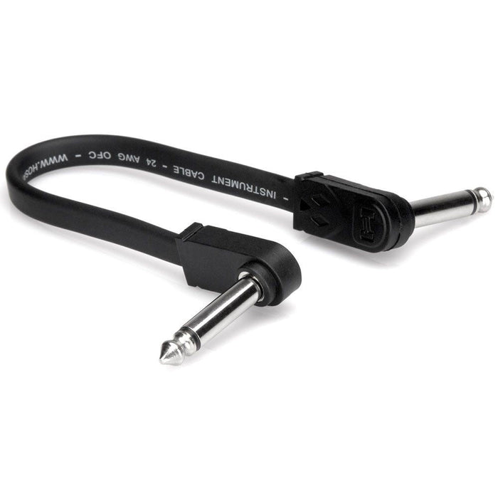 Hosa CFP-106 Molded Low Profile Right-Angle to Same Flat Guitar Patch Cable (6in) (HOS-CFP106) - Gsus4