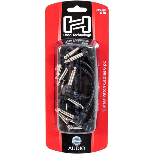 Hosa CFS606 Guitar Patch Cable Molded Right-Angle to Same (6") (6-Pack) (HOS-CFS606) - Gsus4