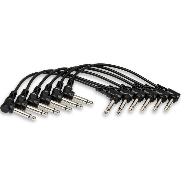 Hosa CFS606 Guitar Patch Cable Molded Right-Angle to Same (6") (6-Pack) (HOS-CFS606) - Gsus4