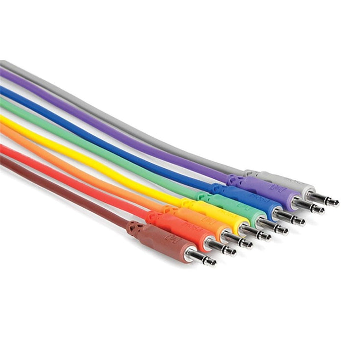 Hosa CMM-815 3.5mm TS to Same Unbalanced Patch Cables (8-Pack 6in) (HOS-CMM815) - Gsus4