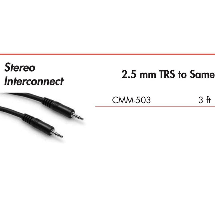 Hosa CMM503 2.5mm TRS to Same Stereo Interconnect Cable (3ft) (HOS-CMM503) - Gsus4