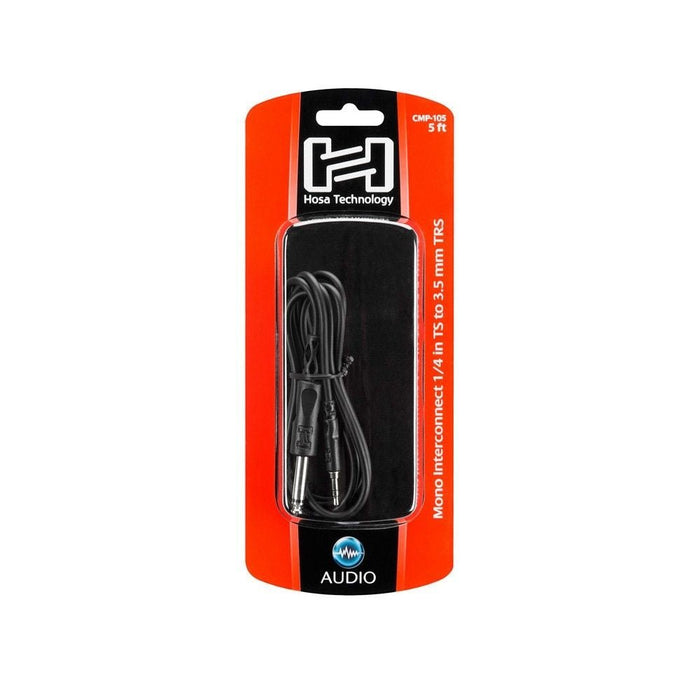 Hosa CMP-105 1/4" TS to 3.5mm TRS Mono Interconnect Cable (5ft) (HOS-CMP105) - Gsus4