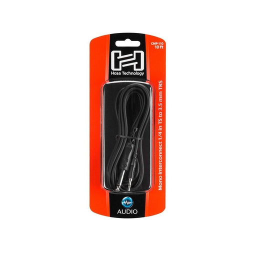 Hosa CMP-110 1/4" TS to 3.5mm mm TRS Cable, 10ft (HOS-CMP110) - Gsus4