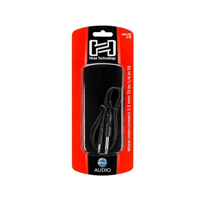 Hosa CMP-303 3.5mm TS to 1/4" TS Mono Interconnect Cable (3ft) (90cm) (HOS-CMP303) - Gsus4