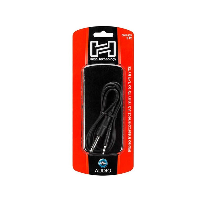 Hosa CMP-305 3.5mm TS to 1/4" TS Mono Interconnect Cable (5ft) (1.5m) (HOS-CMP305) - Gsus4