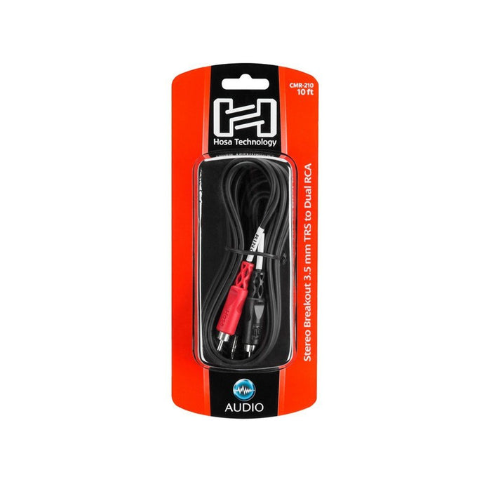 Hosa | CMR210 | Stereo Breakout Y - Cable | 3.5mm TRS To Dual RCA | 10 Ft / 3m (HOS - CMR210) - Gsus4