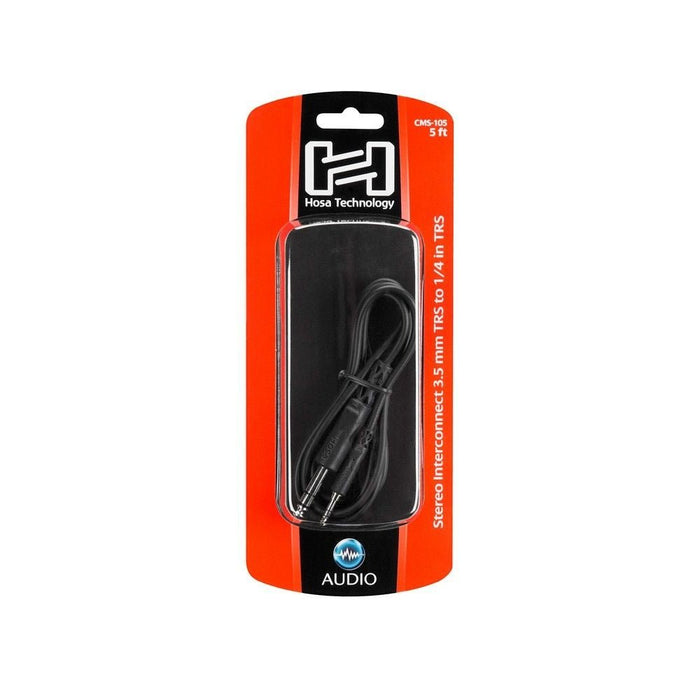 Hosa CMS-105 3.5mm TRS to 1/4" TRS Stereo Interconnect Cable (5ft) (HOS-CMS105) - Gsus4