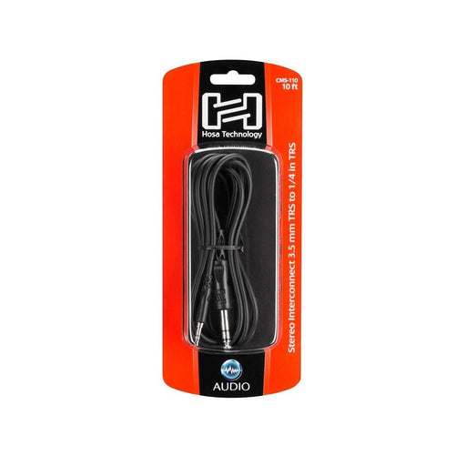 Hosa CMS-110 3.5mm TRS to 1/4" TRS Stereo Interconnect Cable (10ft) (HOS-CMS110) - Gsus4
