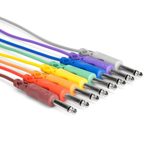 Hosa CPP-830 1/4" TS to Same Unbalanced Patch Cables (8-Pack 1ft) (HOS-CPP830) - Gsus4
