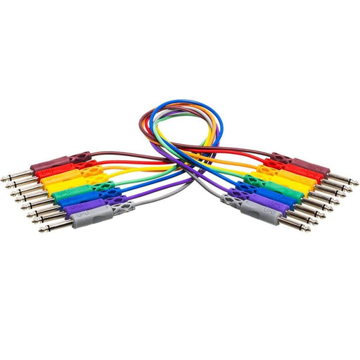 Hosa CPP-845 1/4" TS to Same Unbalanced Patch Cables (8-Pack 1.5ft) (HOS-CPP845) - Gsus4