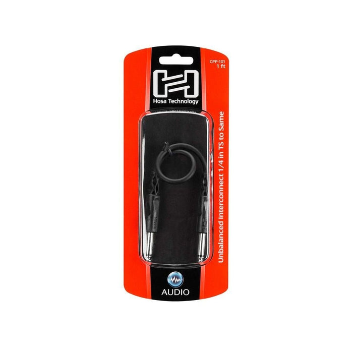 Hosa CPP101 Unbalanced Interconnect 1/4 in TS to Same (1 ft) (HOS-CPP101) - Gsus4
