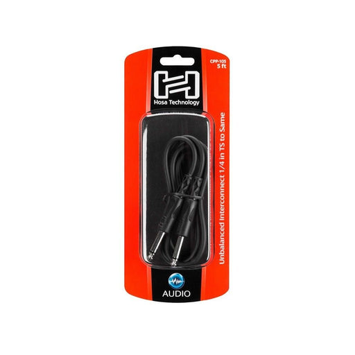 Hosa CPP105 Unbalanced Interconnect 1/4 in TS to Same (5 ft) (HOS-CPP105) - Gsus4