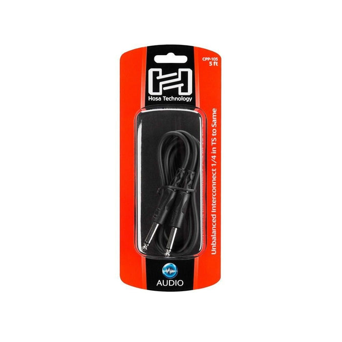 Hosa CPP105 Unbalanced Interconnect 1/4 in TS to Same (5 ft) (HOS-CPP105) - Gsus4