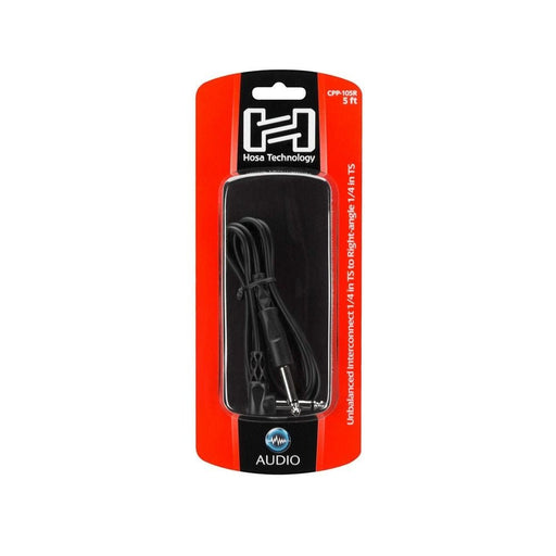Hosa CPP105R Unbalanced Interconnect 1/4 in TS to Right-Angle 1/4 in TS (5 ft) (HOS-CPP105R) - Gsus4