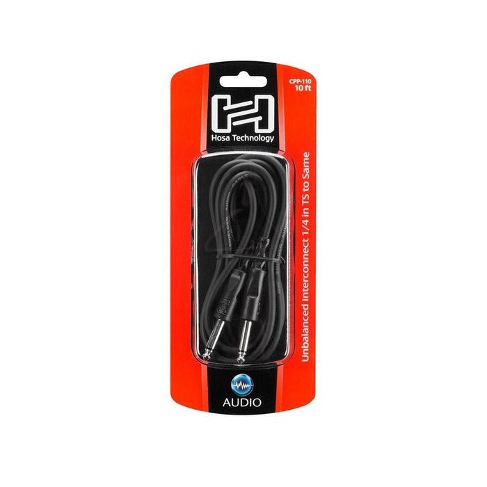 Hosa CPP110 Unbalanced Interconnect 1/4 in TS to Same (10 ft) (HOS-CPP110) - Gsus4