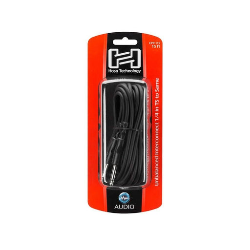Hosa CPP115 Unbalanced Interconnect 1/4 in TS to Same (15 ft) (HOS-CPP115) - Gsus4