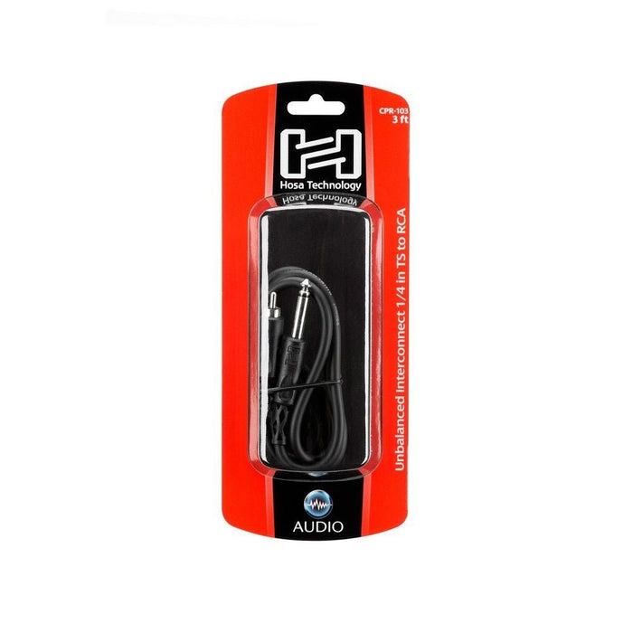 Hosa CPR-103 1/4" TS to RCA Unbalanced Interconnect Cable (3ft) (HOS-CPR103) - Gsus4